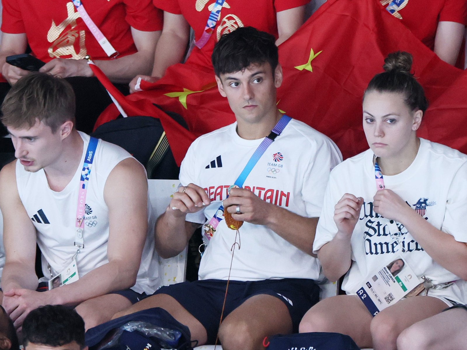 Tom Daley tejiendo